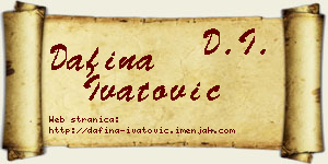 Dafina Ivatović vizit kartica